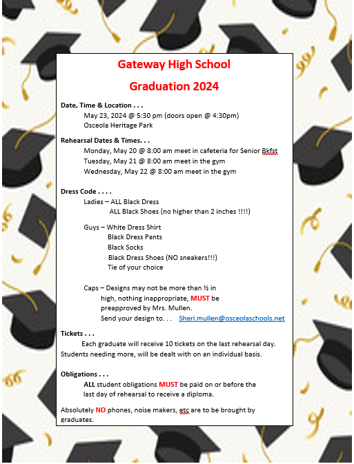 GHS Graduation Info 2024